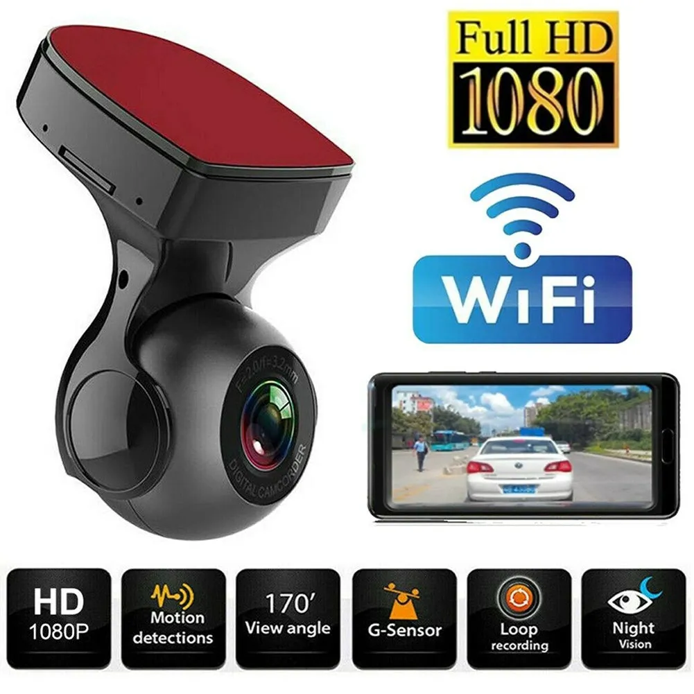 170 Degree Wifi Car  Driving  Recorder Hd 1080p Wide-angle Super