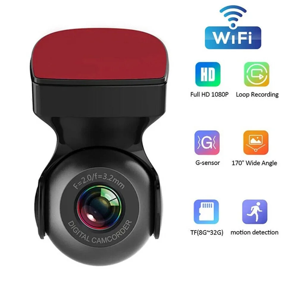 170 Degree Wifi Car  Driving  Recorder Hd 1080p Wide-angle Super