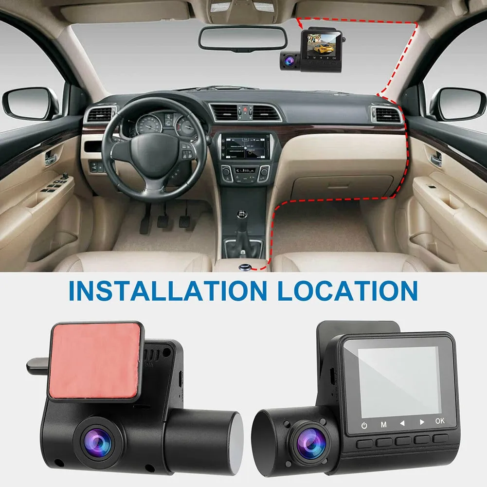 2-inch Dual-lens Driving Recorder 1080P Front Car Night Vision