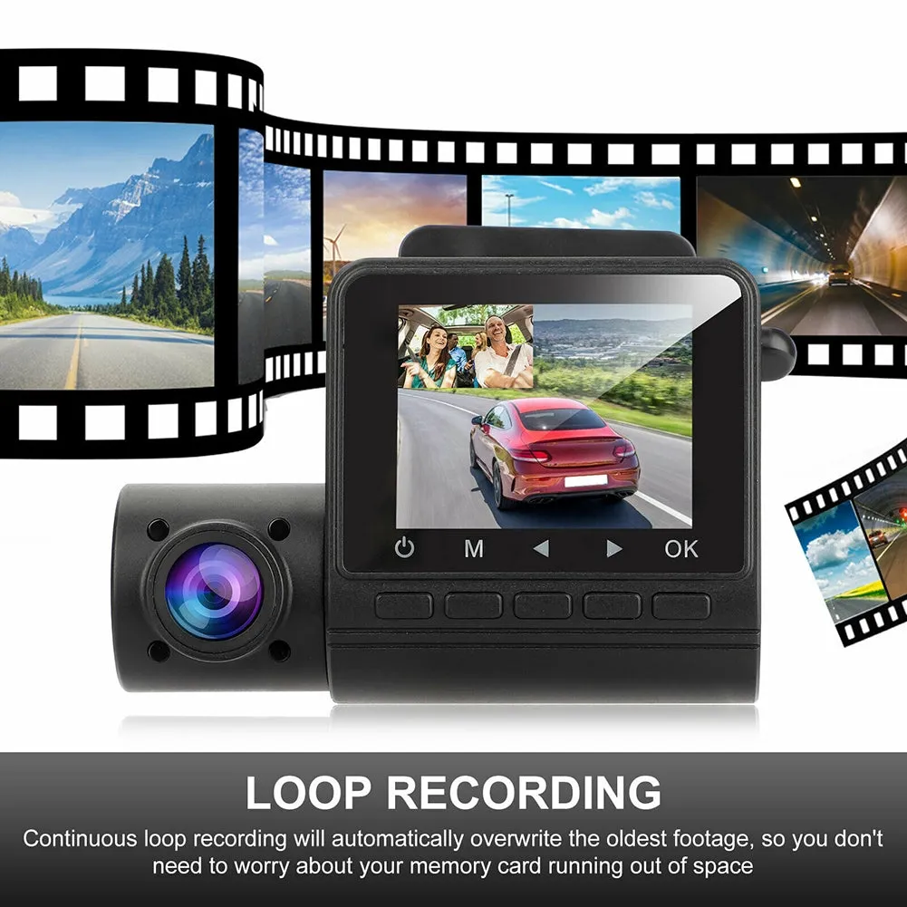 2-inch Dual-lens Driving Recorder 1080P Front Car Night Vision