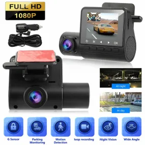 2-inch Dual-lens Driving Recorder 1080P Front Car Night Vision