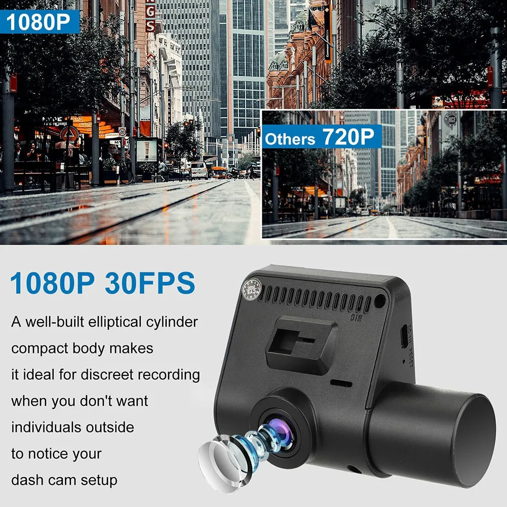 2-inch Dual-lens Driving Recorder 1080P Front Car Night Vision