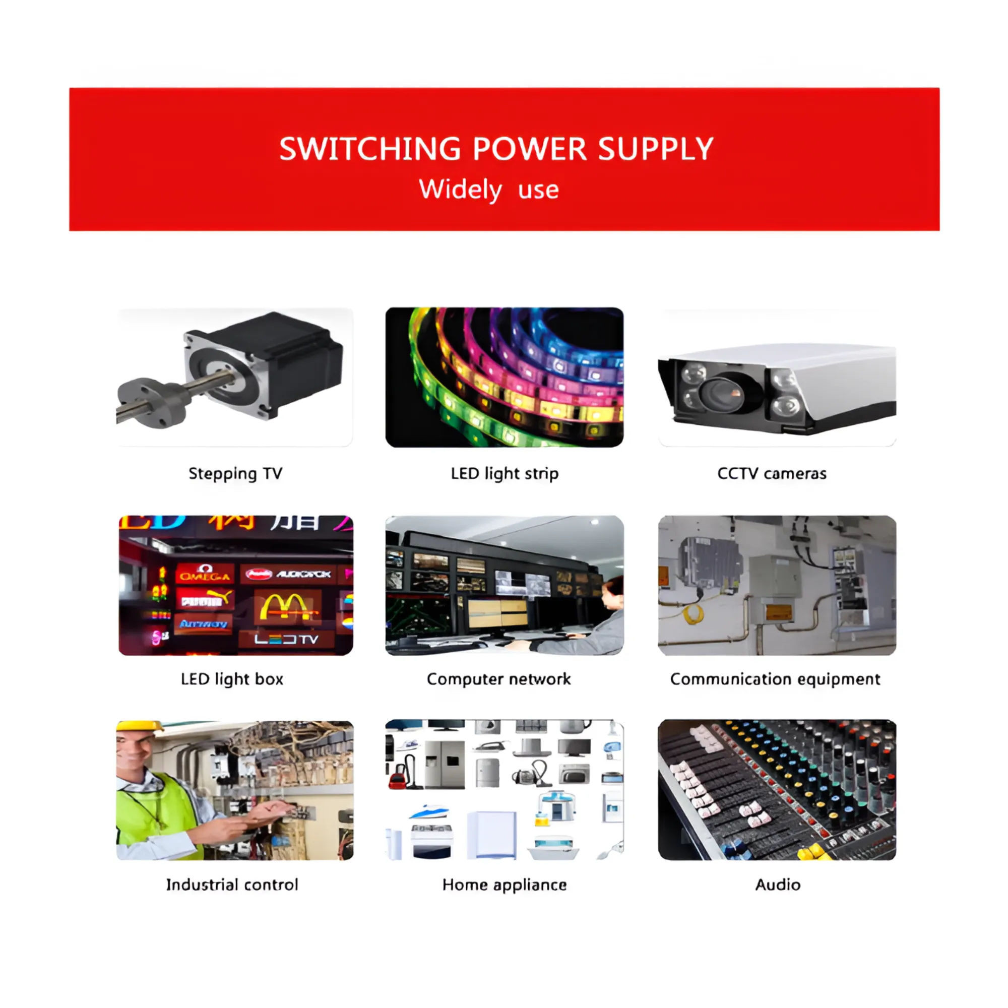 250W 12V 20A Iron Box Power Supply – Reliable, High-Power Output for LEDs AB-E1009 AB-E1009