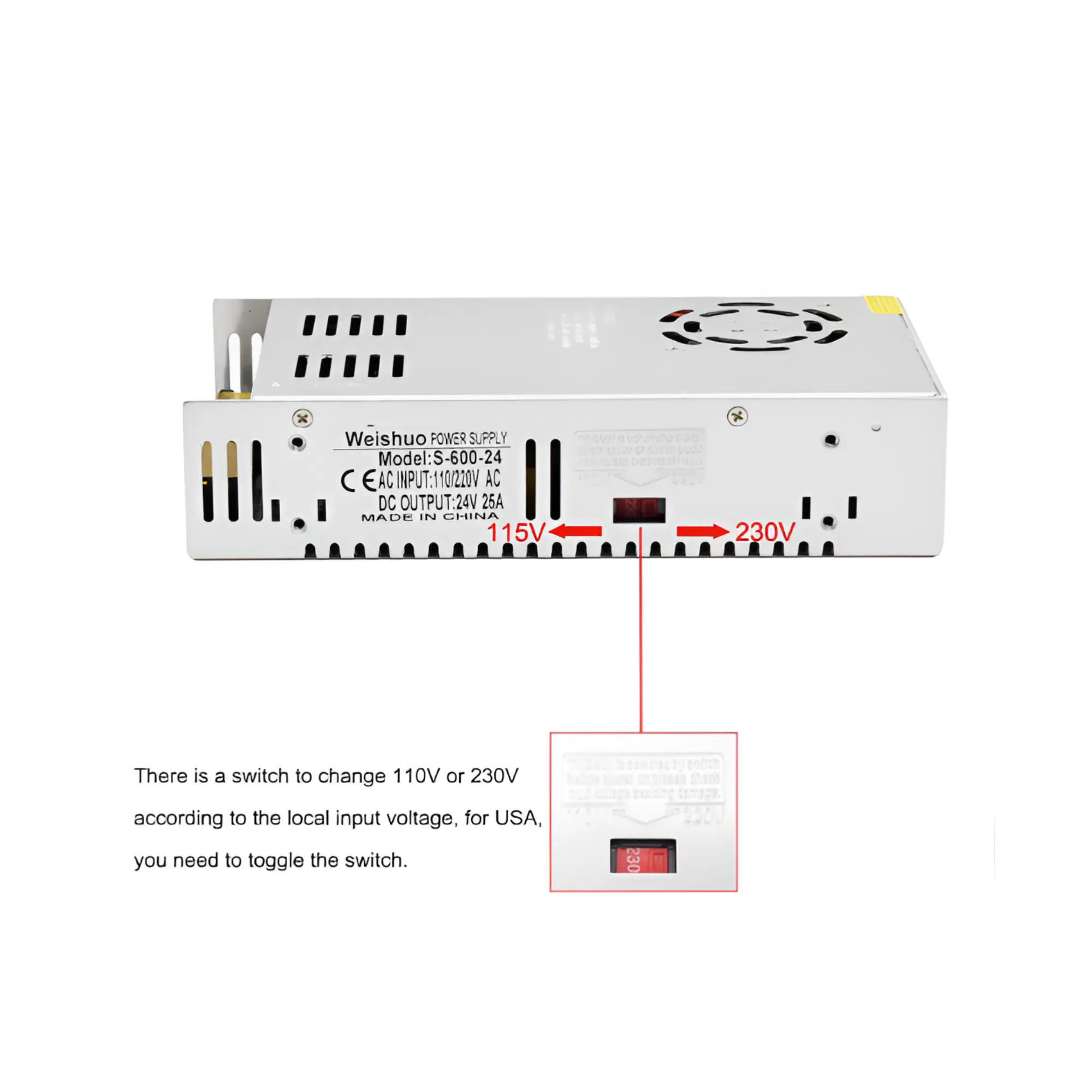 250W 12V 20A Iron Box Power Supply – Reliable, High-Power Output for LEDs AB-E1009 AB-E1009
