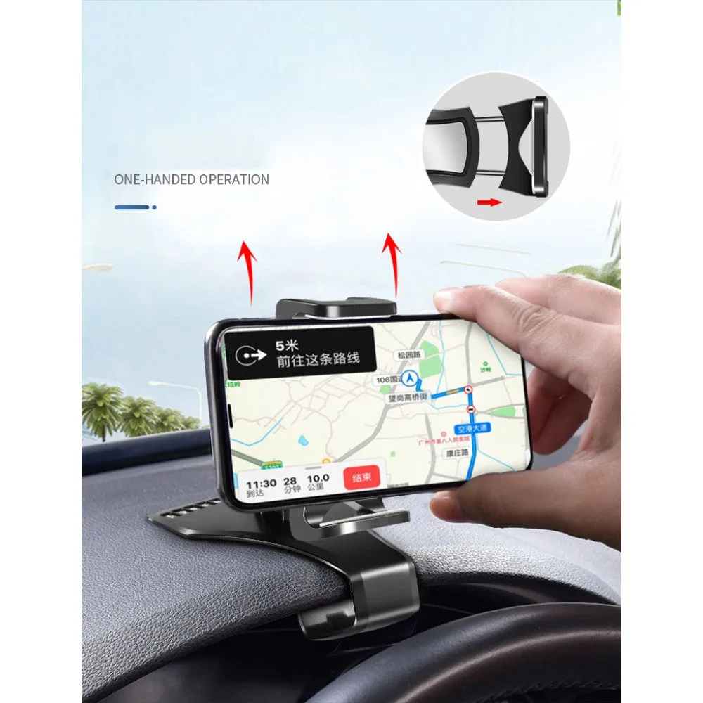 3 in 1 Car GPS Smartphone Holder: Dashboard / Visor Clamp   AC Grid Clip for Asus ZenFone Zoom S - Black