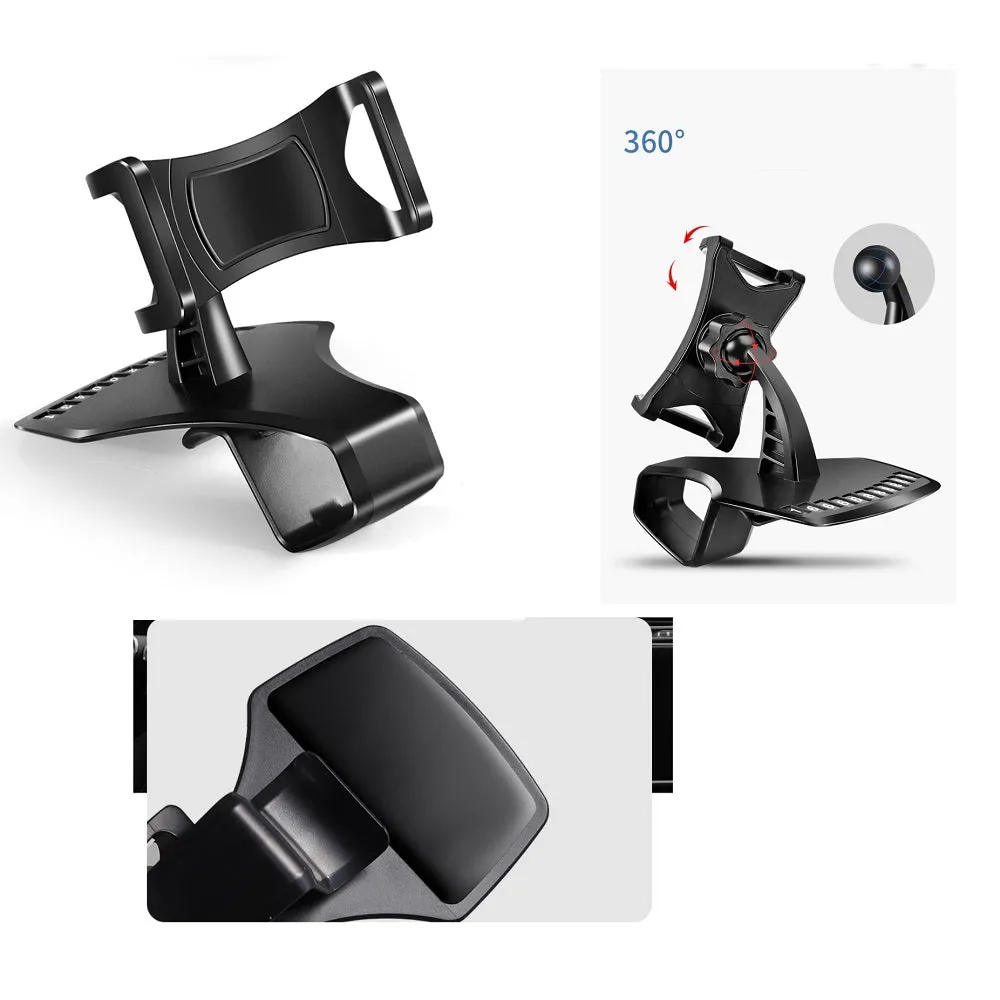 3 in 1 Car GPS Smartphone Holder: Dashboard / Visor Clamp   AC Grid Clip for Asus ZenFone Zoom S - Black