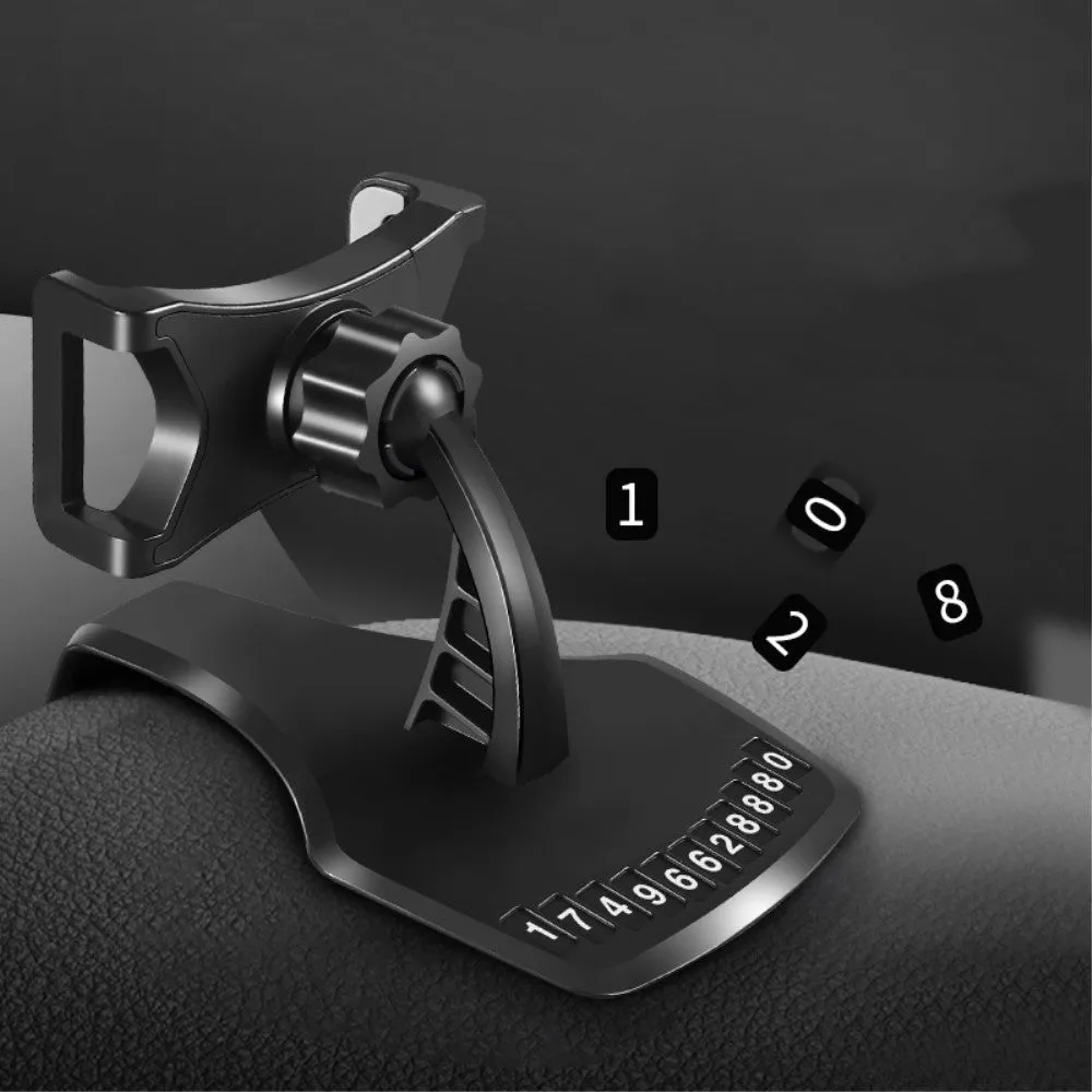 3 in 1 Car GPS Smartphone Holder: Dashboard / Visor Clamp   AC Grid Clip for Asus ZenFone Zoom S - Black