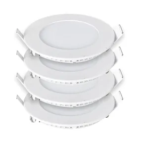 3W Recessed Round LED Mini Panel Downlight, 85mm Diameter, 70mm Hole Size, 4000K, 2 Years Warranty