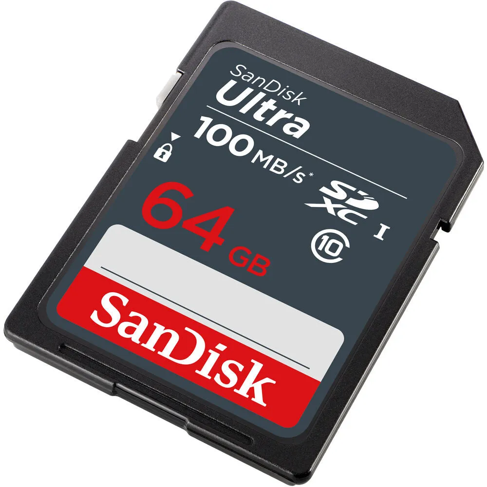 3x SanDisk 64GB Ultra SDXC UHS-I Memory Card   Memory Card Holder