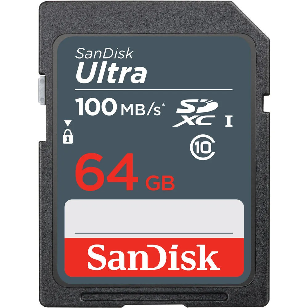 3x SanDisk 64GB Ultra SDXC UHS-I Memory Card   Memory Card Holder