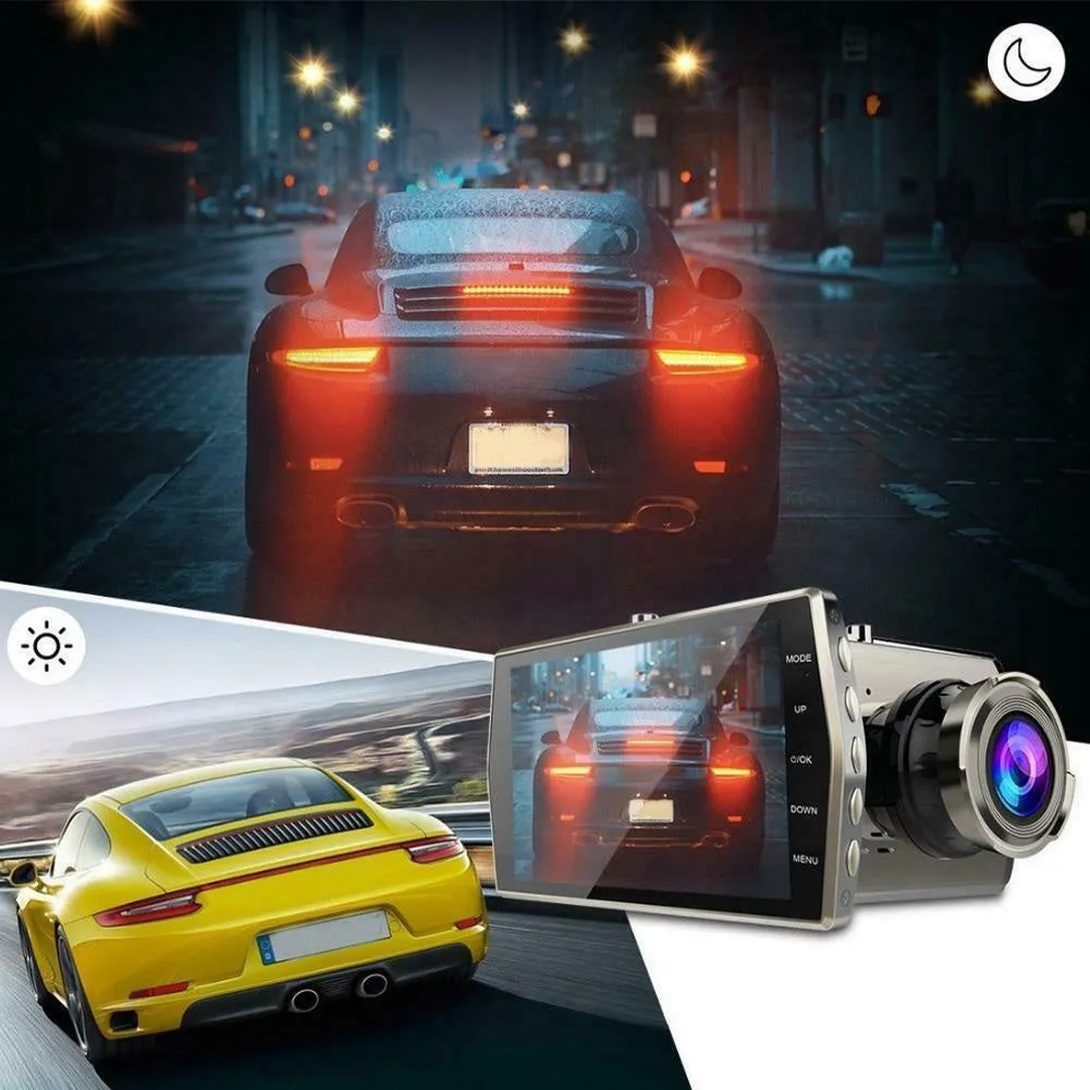 4.0-inch Hd Screen Wide-angle Lens 6E Car Dash Cam 1080p Night