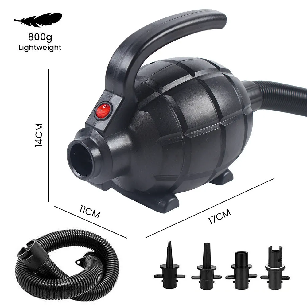 600W Electric Air Pump with 4 Nozzles, Portable Inflator - Proflex