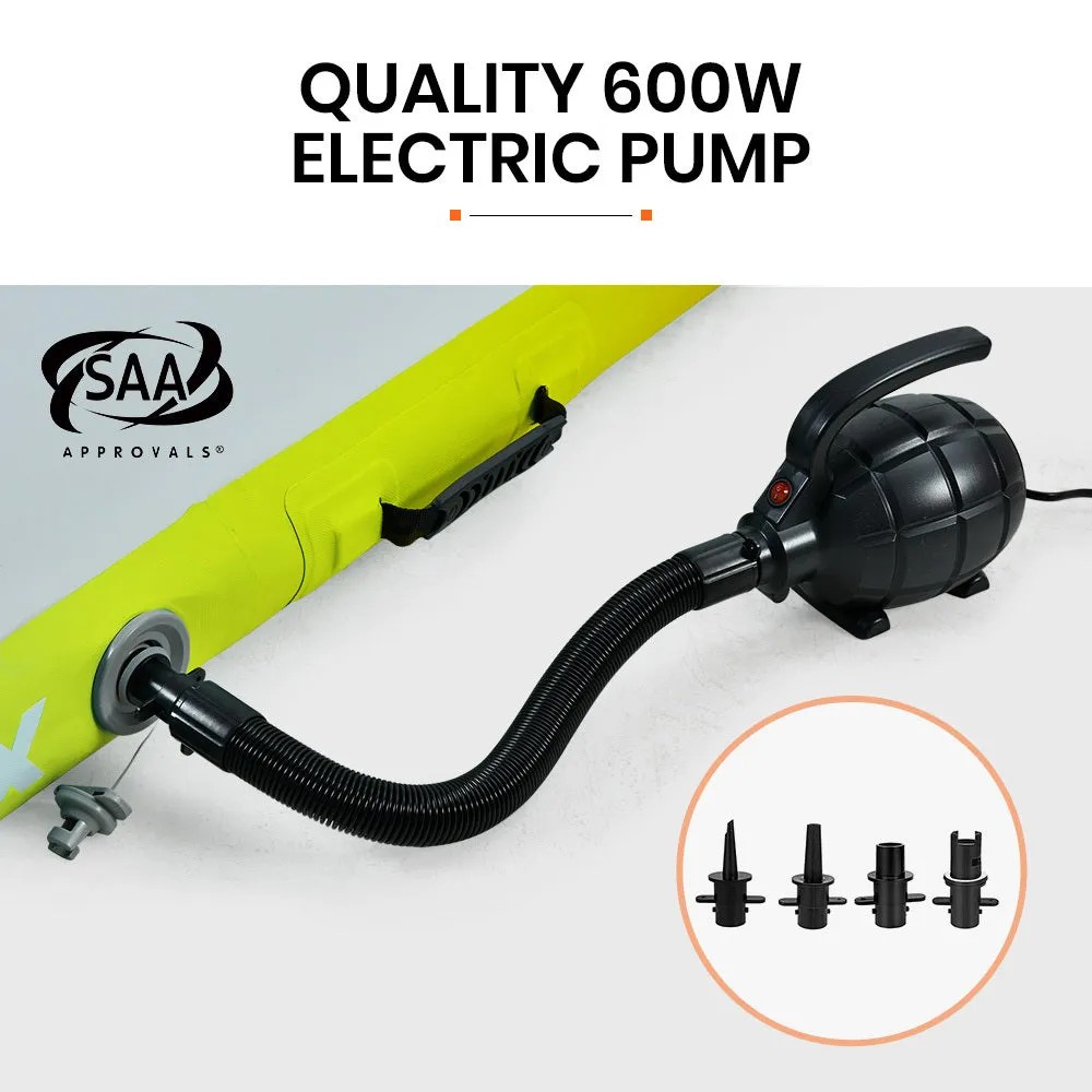 600W Electric Air Pump with 4 Nozzles, Portable Inflator - Proflex