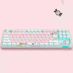 87 Key Rgb Light Effect Green Axis Portable Mechanical Keyboard