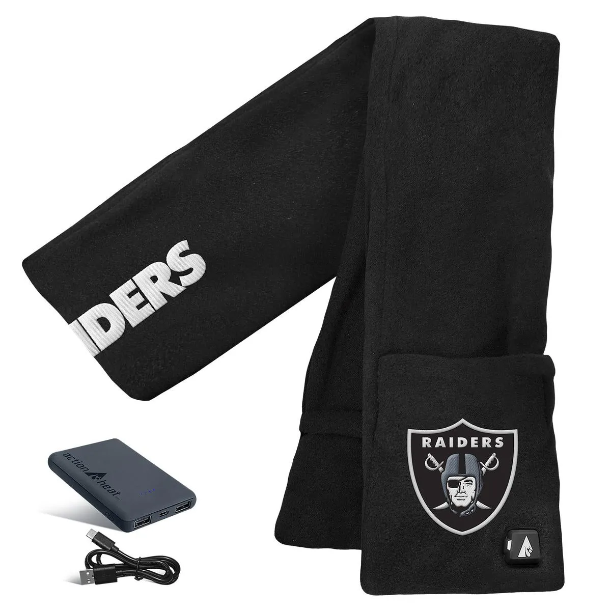 ActionHeat Las Vegas Raiders 5V Battery Heated Scarf