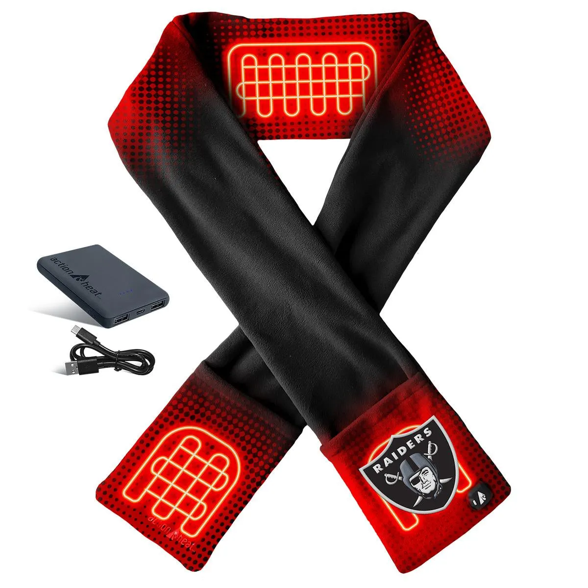 ActionHeat Las Vegas Raiders 5V Battery Heated Scarf