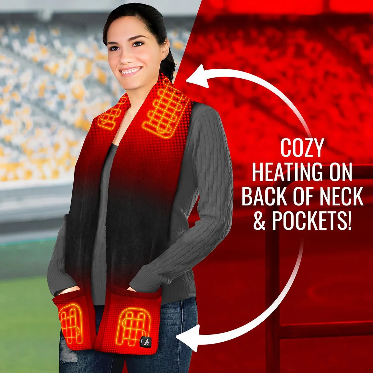 ActionHeat Las Vegas Raiders 5V Battery Heated Scarf