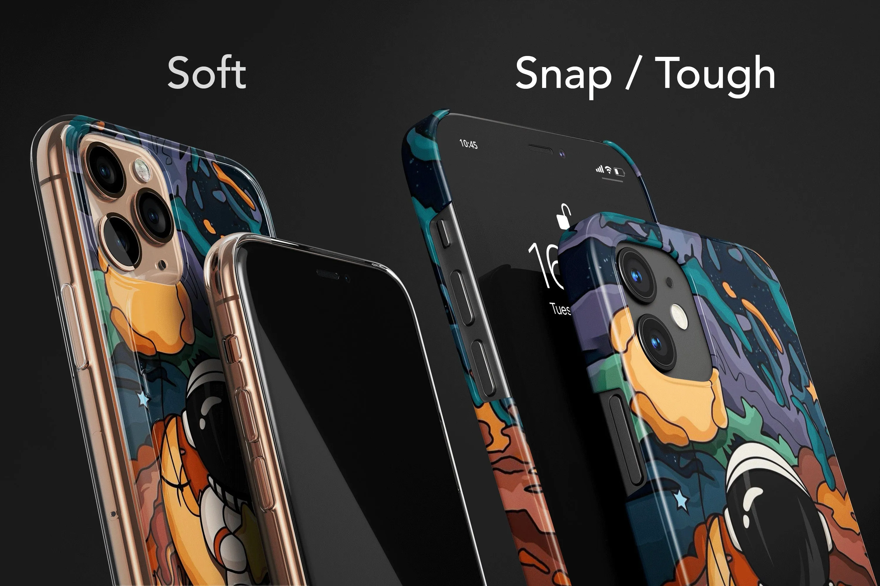 Aesthetic Astronaut Phone Case, Space Cartoon Phone Case, Cute Stars Planet Cover