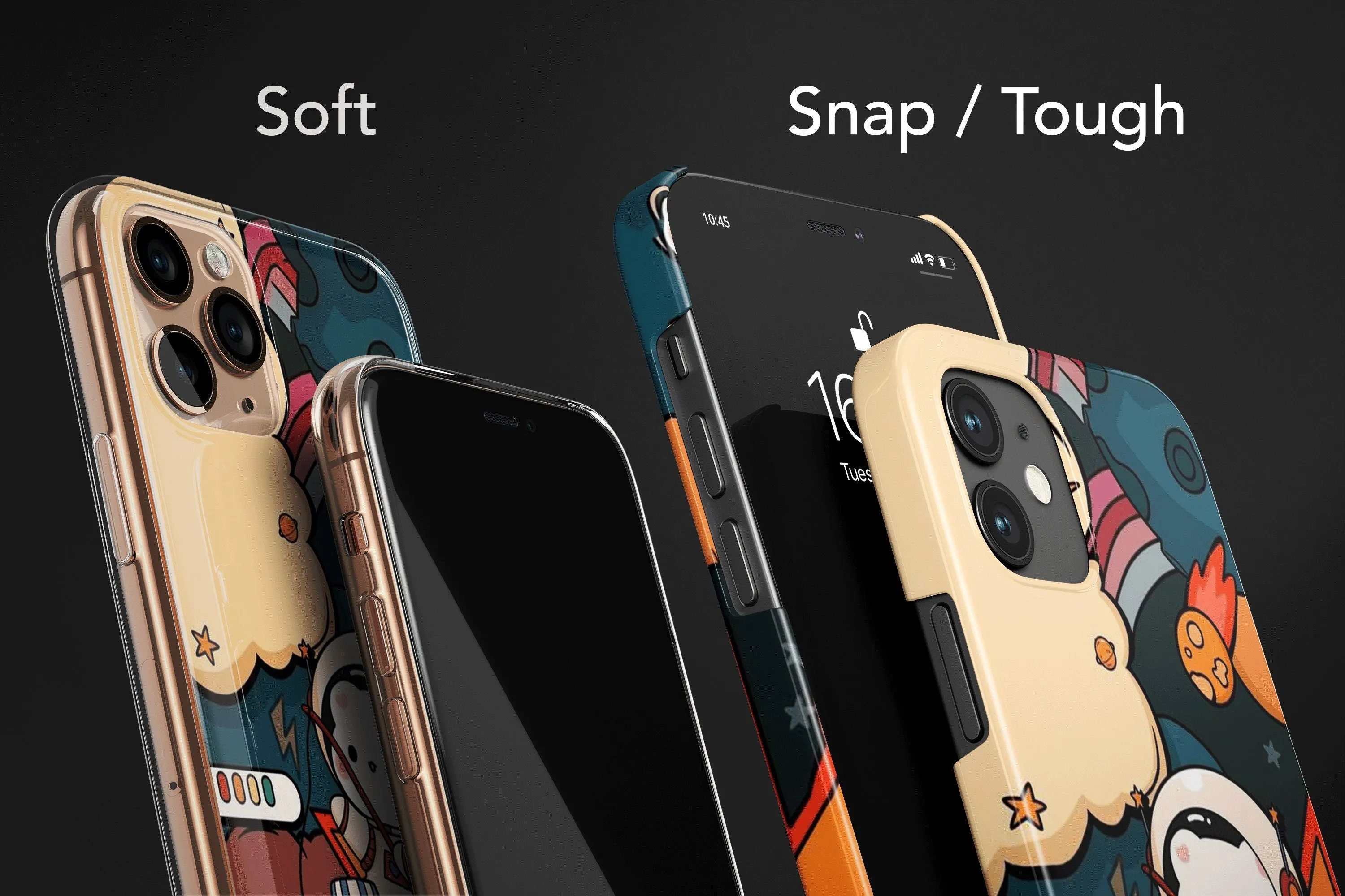 Aesthetic Astronaut Phone Case, Space Cartoon Phone Case, Cute Stars Planet Cover