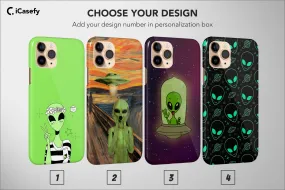 Alien Phone Case Aesthetic Collage Space Green Cover