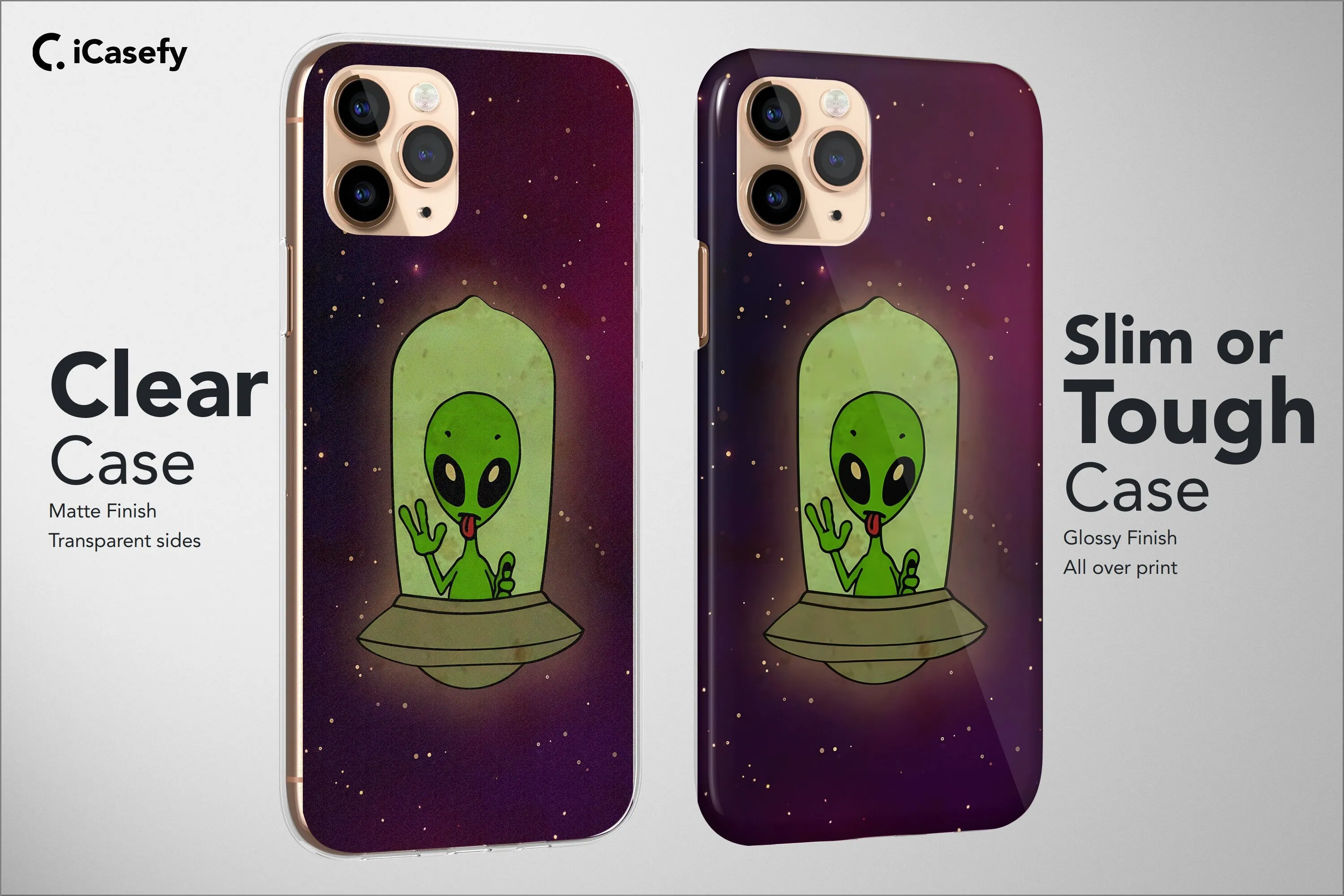 Alien Phone Case Aesthetic Collage Space Green Cover