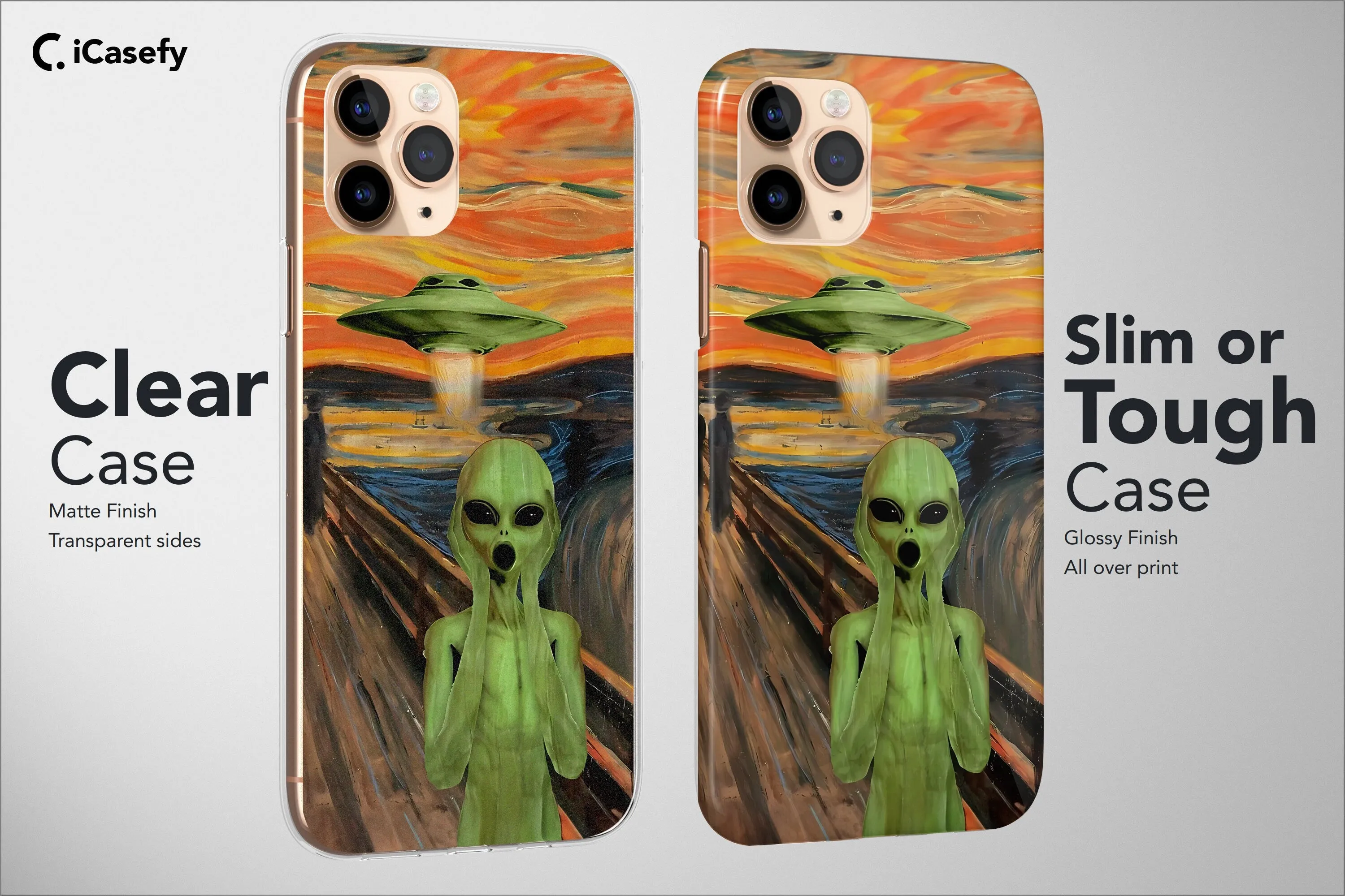 Alien Phone Case Aesthetic Collage Space Green Cover