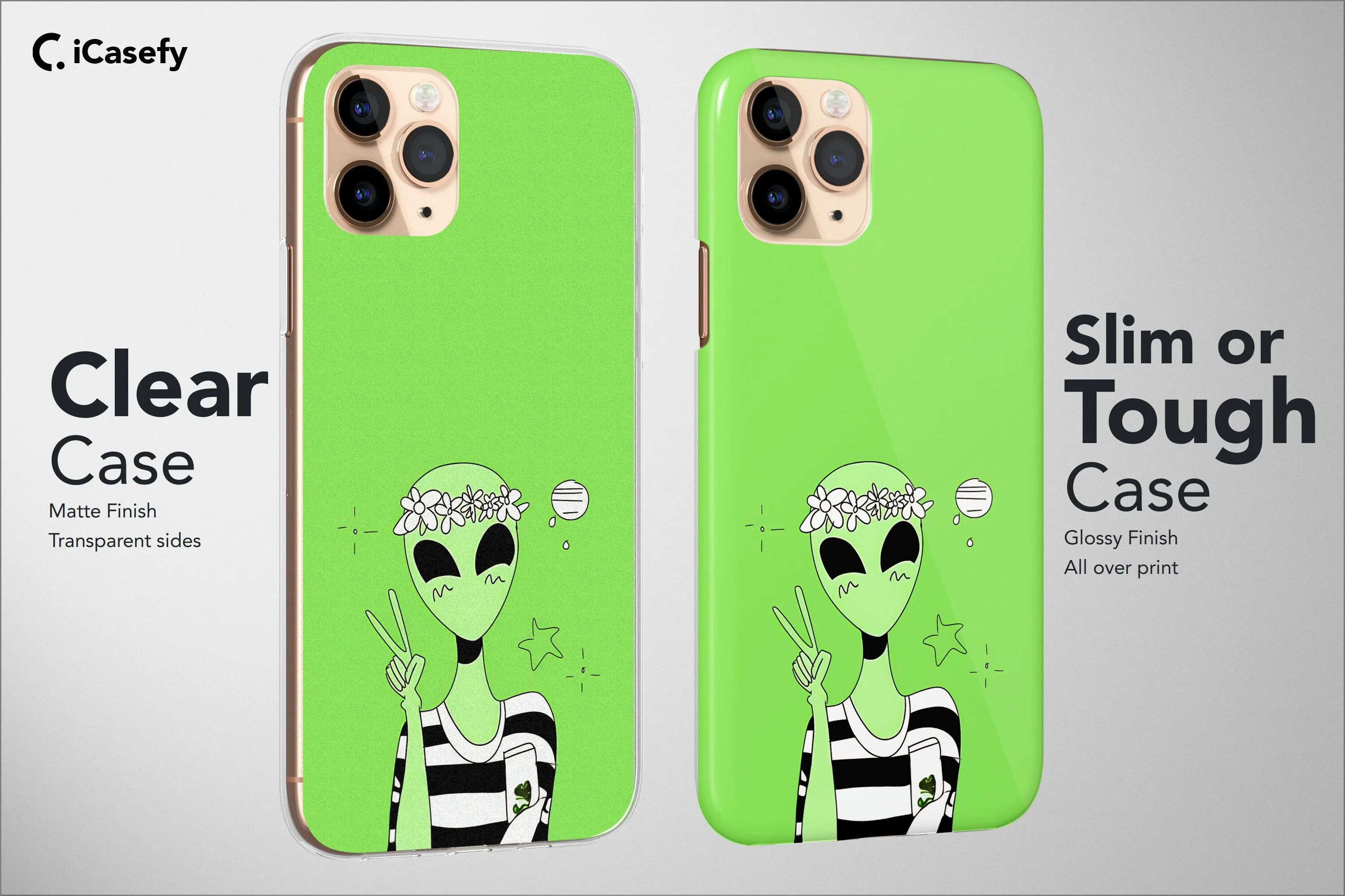 Alien Phone Case Aesthetic Collage Space Green Cover