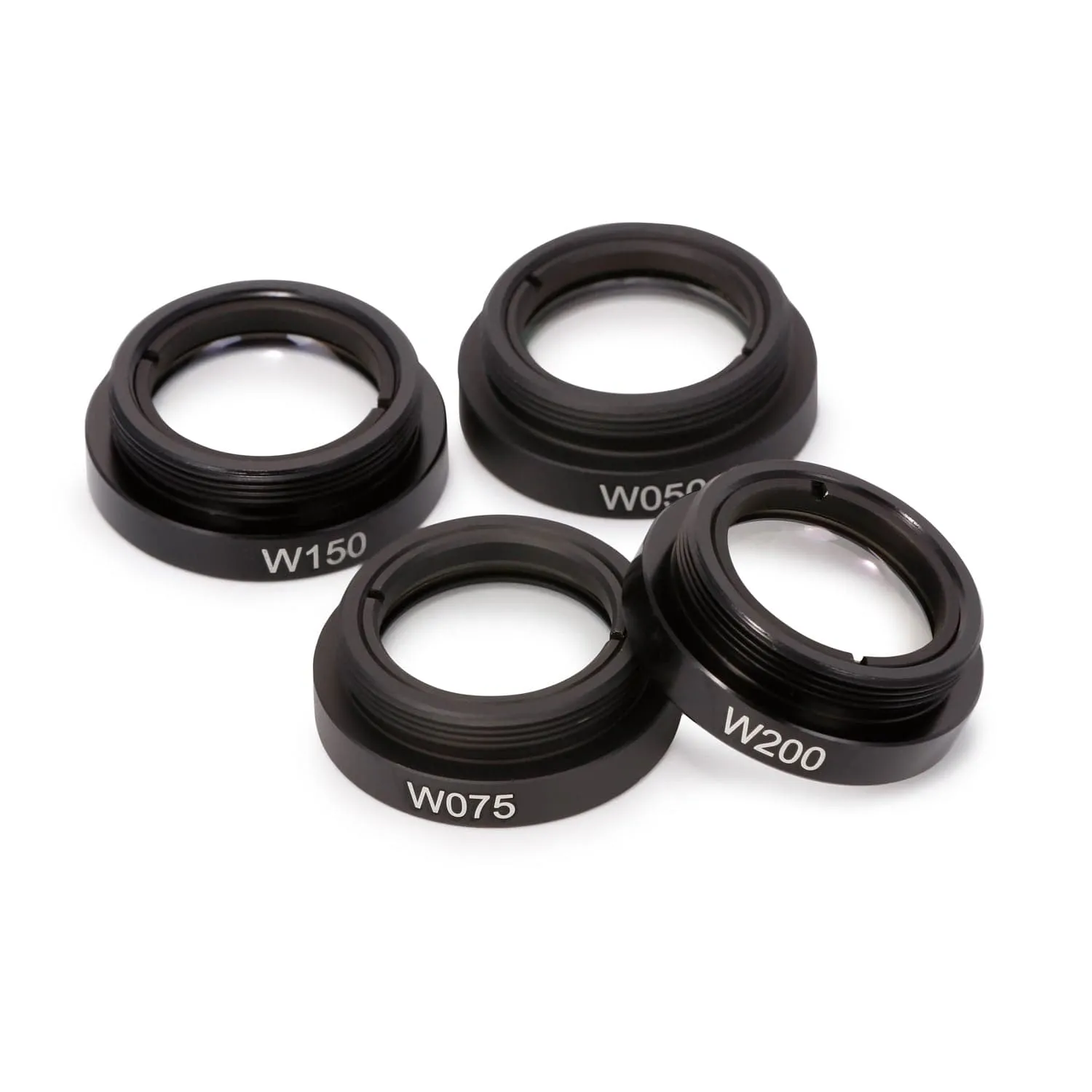 AmScope Set of Objective Lenses for DM756 and H756 Digital Microscopes - 0.5X, 0.75X, 1.5X, 2.0X