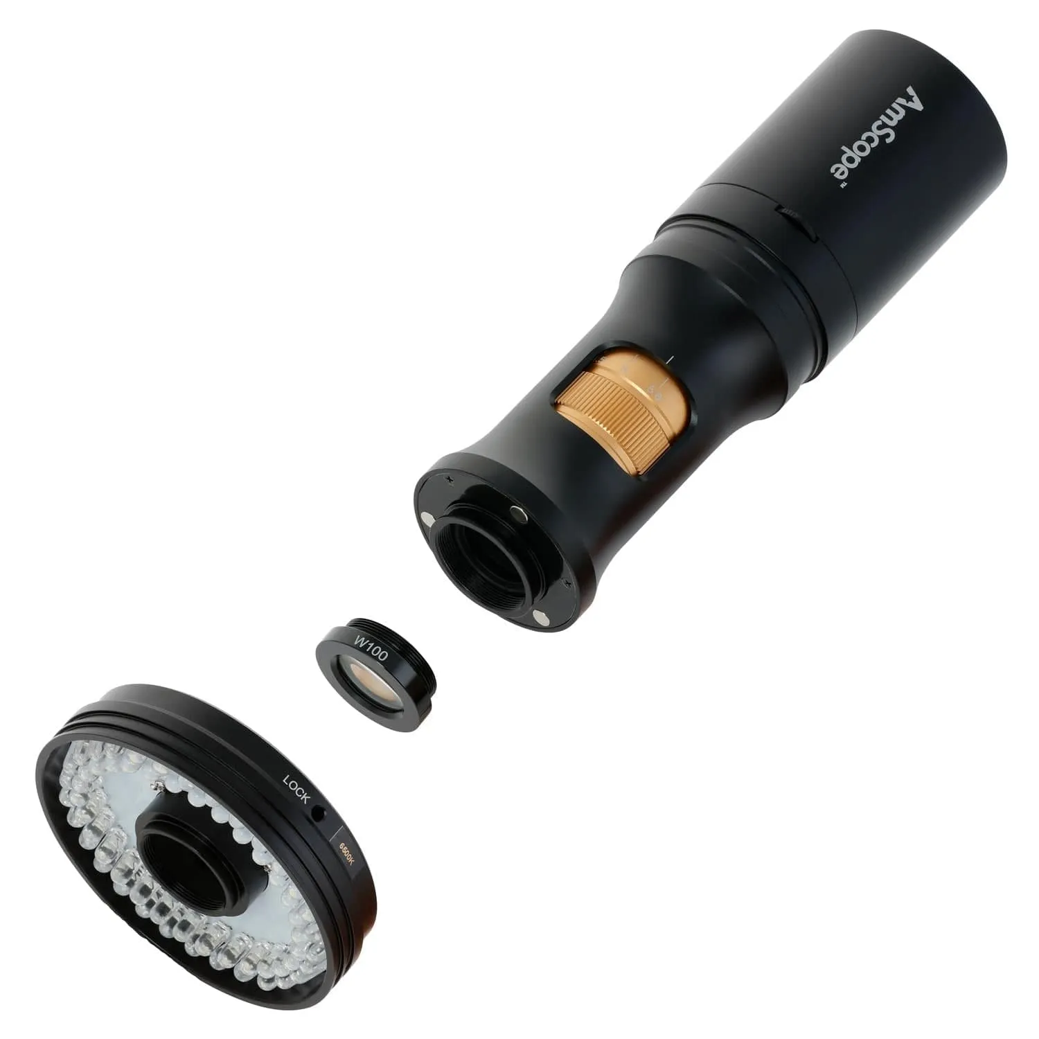 AmScope Set of Objective Lenses for DM756 and H756 Digital Microscopes - 0.5X, 0.75X, 1.5X, 2.0X