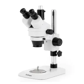 AmScope SM-1 Industrial Inspection Zoom Stereo Microscope w/Auto Focus Camera on Pillar Stand with Small Base