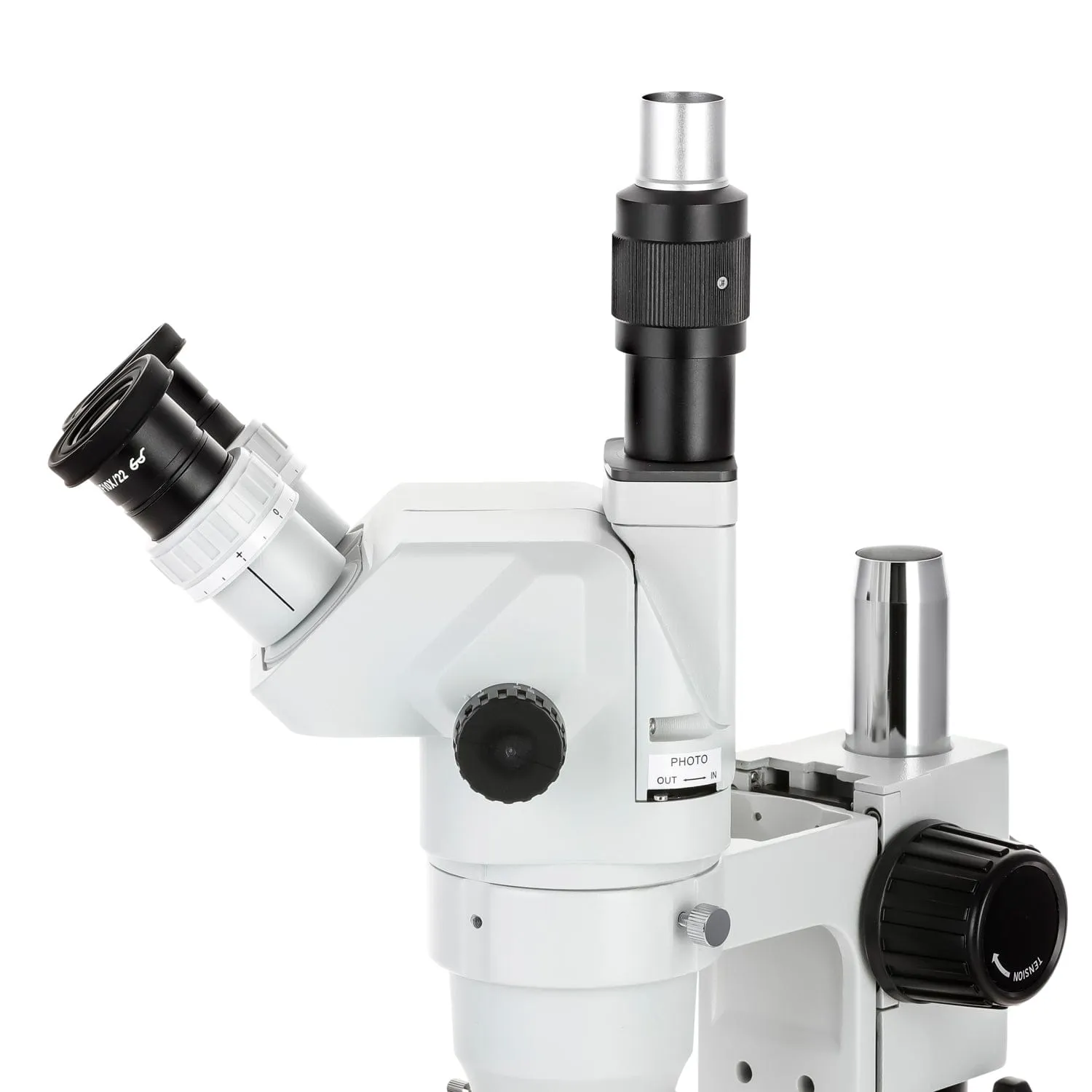 AmScope ZM-1 Series Zoom Trinocular Stereo Microscope 6.7X-45X Magnification on Compact Table Stand