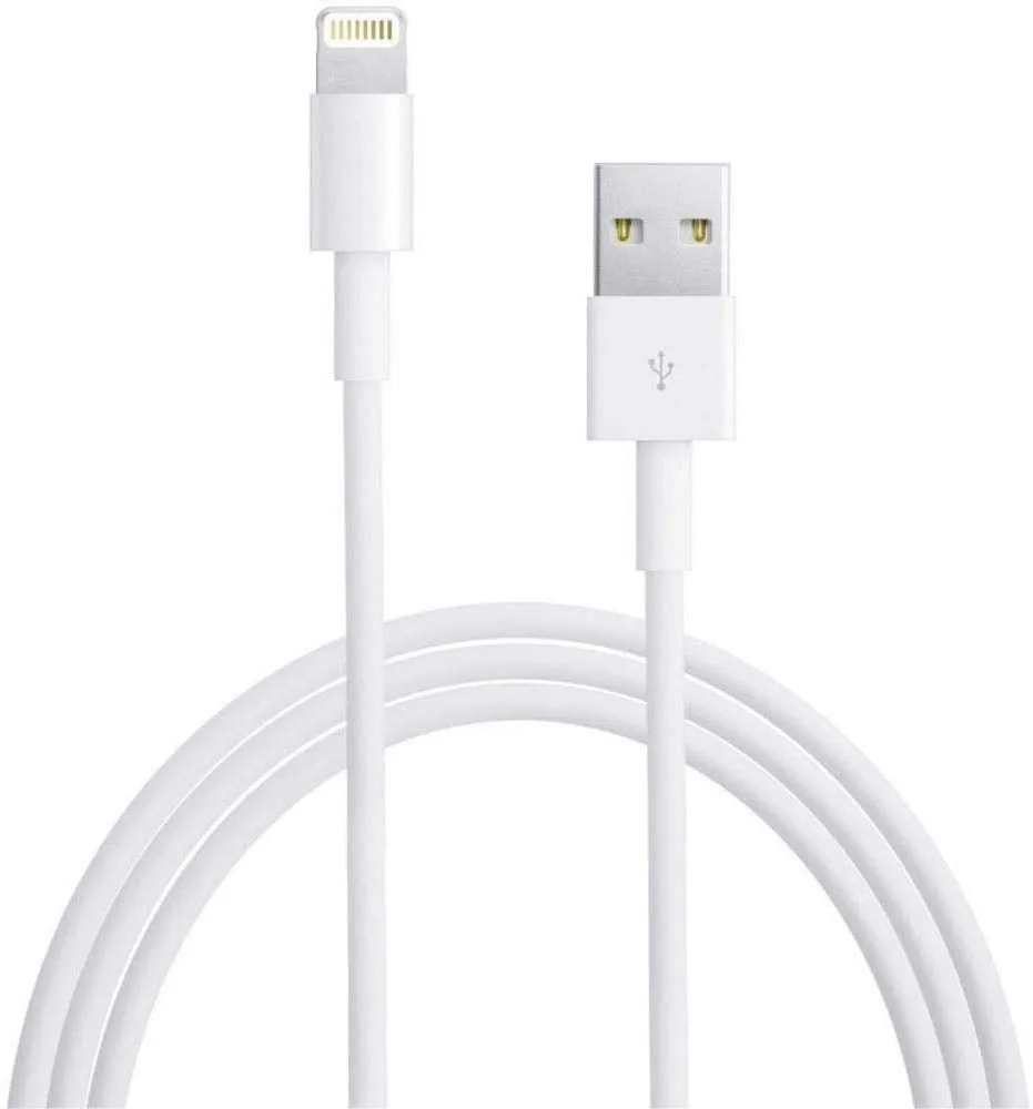 Apple iPhone 8 Plus Mobile Charger With Lightning To Usb Charge and Data Sync Lightning Cable 1M White