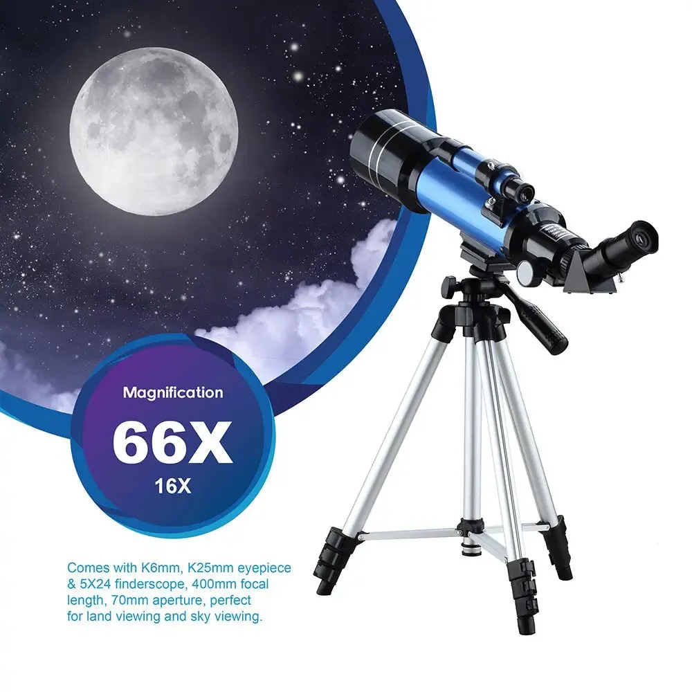 BeachScope 70400: Telescope with Adjustable Tripod and Phone Adapter (16x to 66x)
