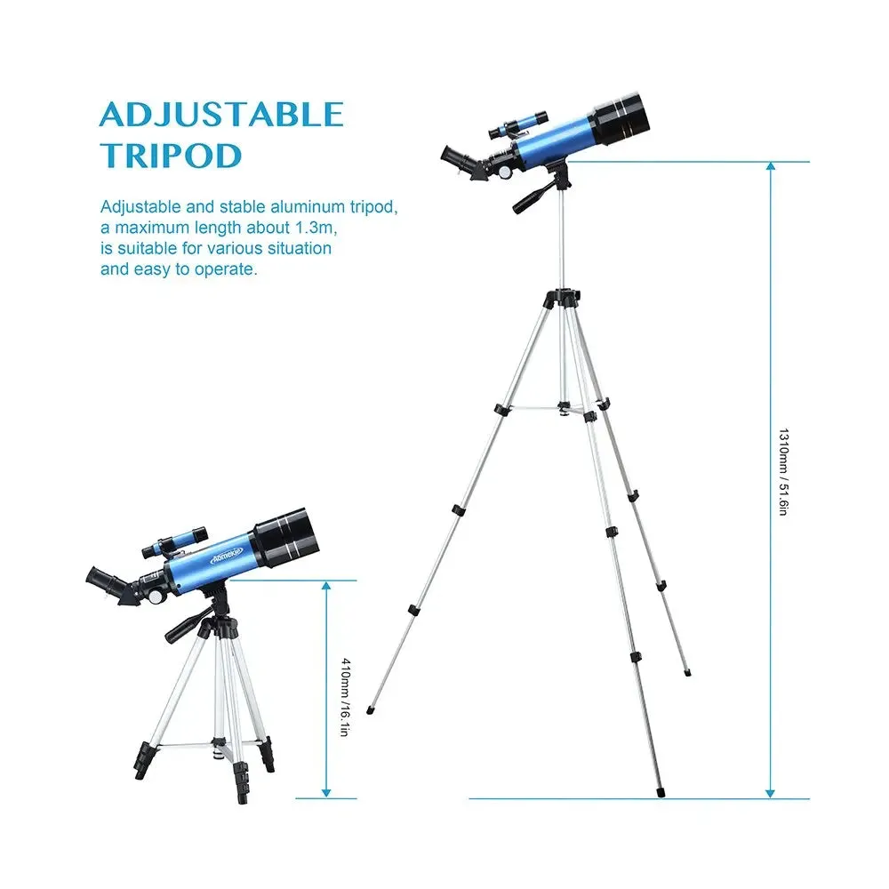 BeachScope 70400: Telescope with Adjustable Tripod and Phone Adapter (16x to 66x)