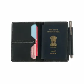 Black Leather Passport Cover