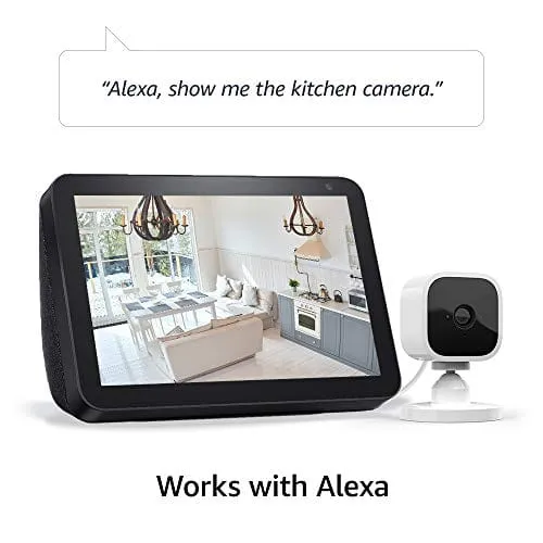 Blink Mini – Compact indoor plug-in smart security camera, 1080 HD video, night vision, motion detection, two-way audio, Works with Alexa – 1 camera