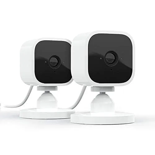 Blink Mini – Compact indoor plug-in smart security camera, 1080 HD video, night vision, motion detection, two-way audio, Works with Alexa – 1 camera
