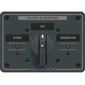 Blue Sea 8357 AC Rotary Switch Panel 65 Ampere 2 Position   OFF, 2 Pole