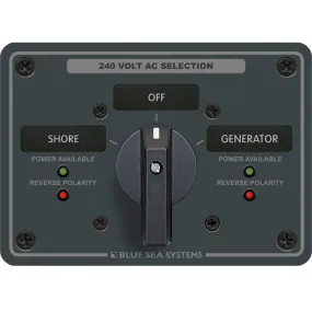 Blue Sea 8363 AC Rotary Switch Panel 65 Ampere 2 Positions   OFF, 3 Pole [8363]