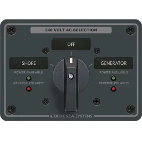 Blue Sea 8363 AC Rotary Switch Panel 65 Ampere 2 Positions   OFF, 3 Pole [8363]