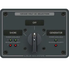 Blue Sea 8386 AC Rotary Switch Panel 30 Ampere 2 Positon   OFF, 4 Pole [8386]