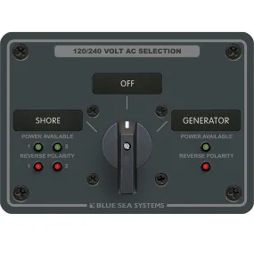 Blue Sea 8386 AC Rotary Switch Panel 30 Ampere 2 Positon   OFF, 4 Pole