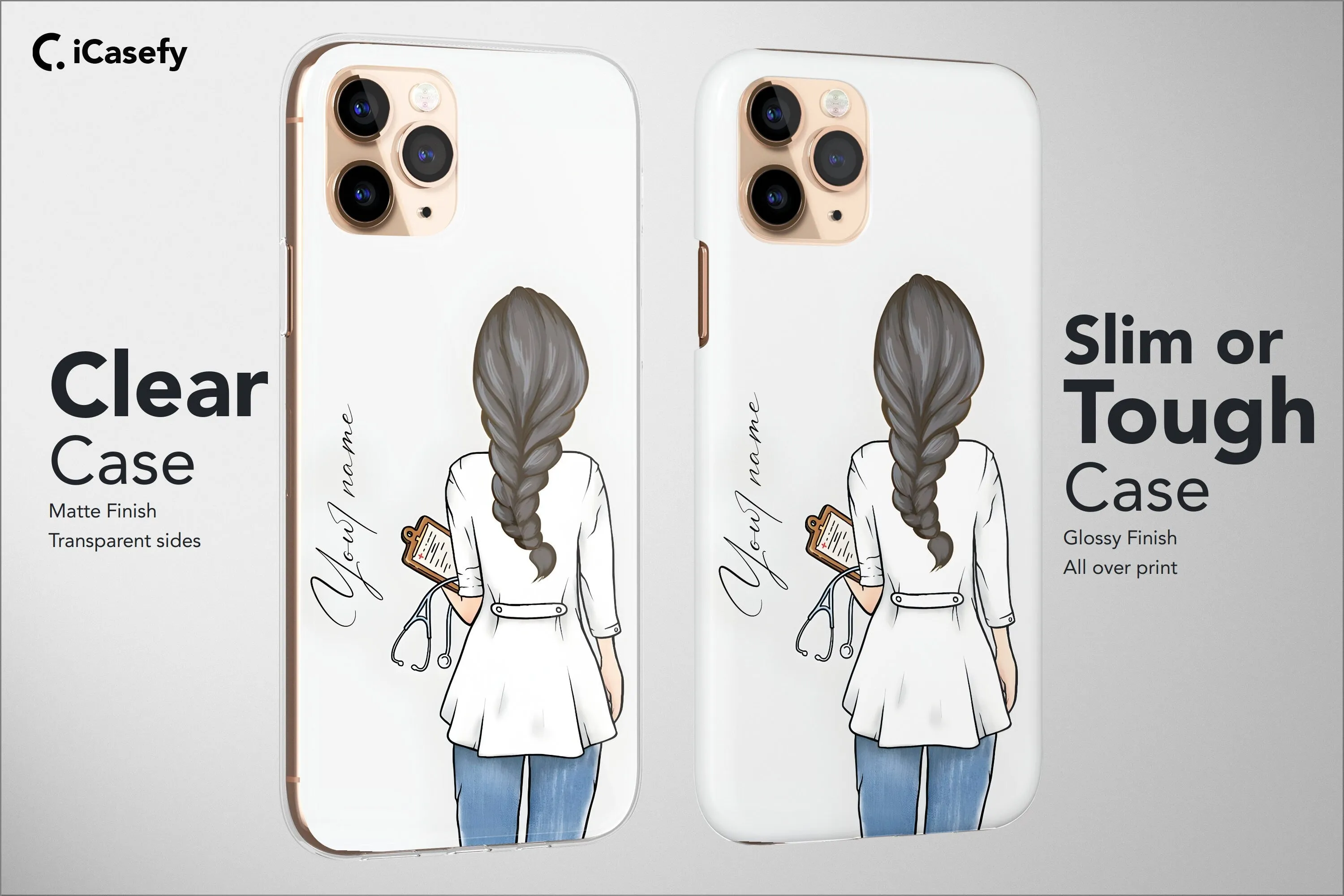 Boho Nurse Phone Case, Anatomy Phone Case, Aesthetic Phone Case, Hospital Phone Case