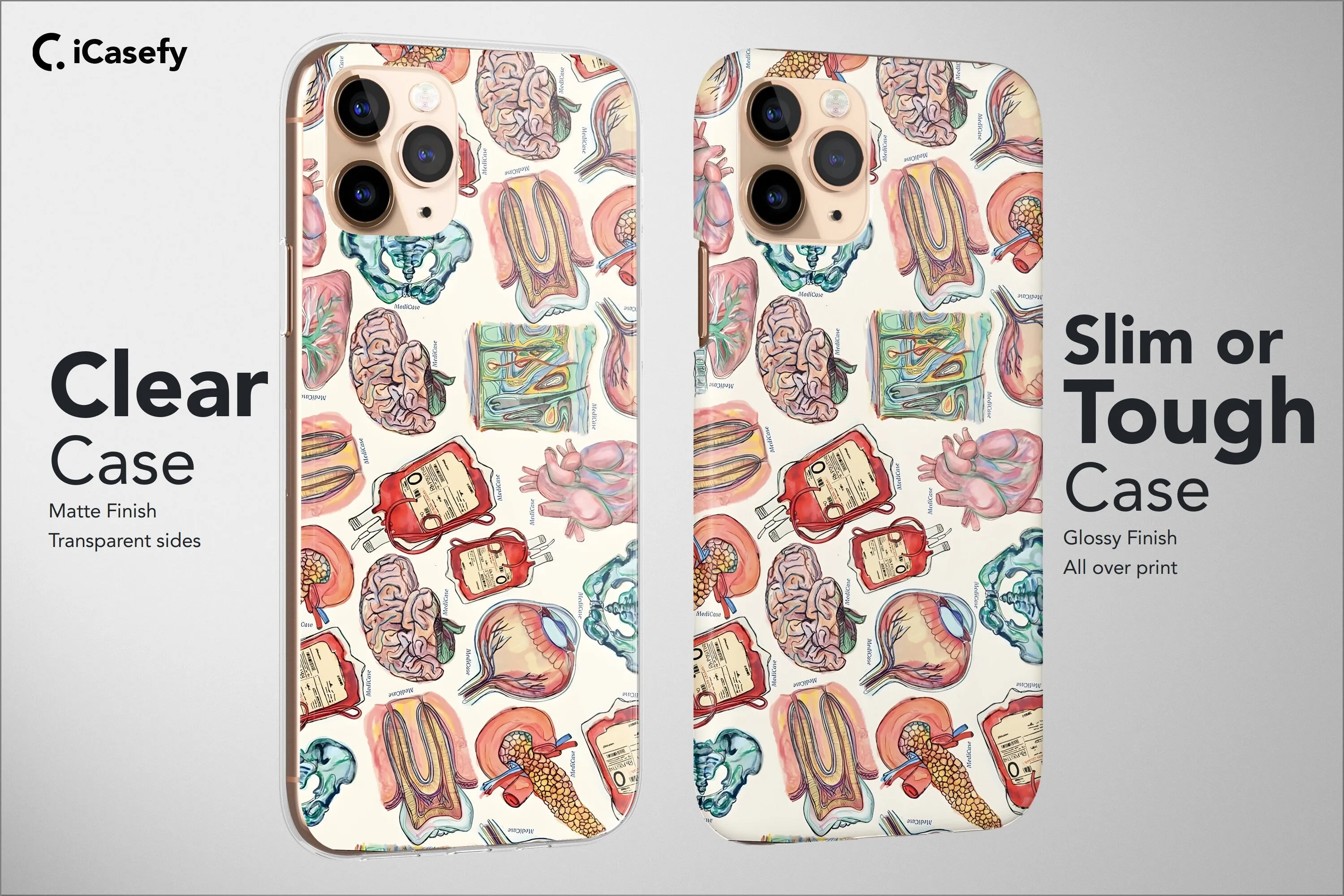 Boho Nurse Phone Case, Anatomy Phone Case, Aesthetic Phone Case, Hospital Phone Case