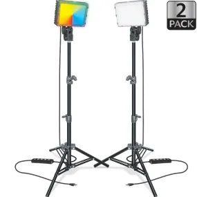 Bower Wa-clkrgb2 2-Pack Content Creator LED Light Kit