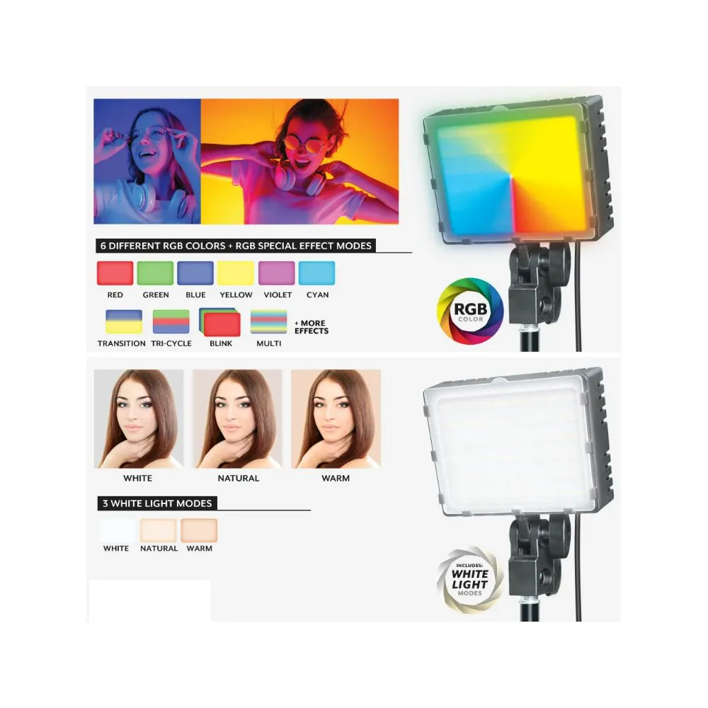 Bower Wa-clkrgb2 2-Pack Content Creator LED Light Kit