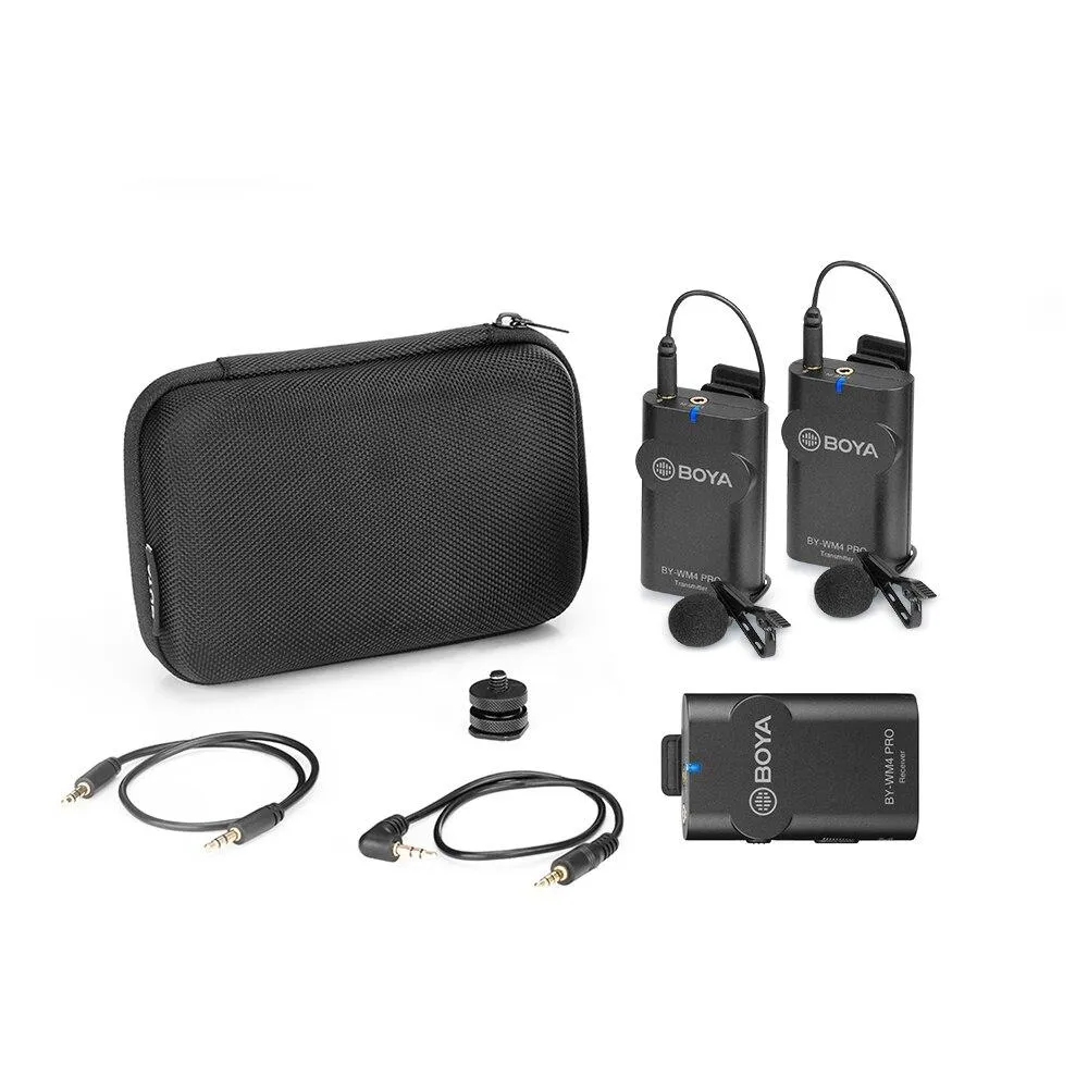 BOYA BY-WM4 PRO-K2 Two-Person Digital Camera-Mount Wireless Omni Lavalier Microphone System (2.4 GHz)
