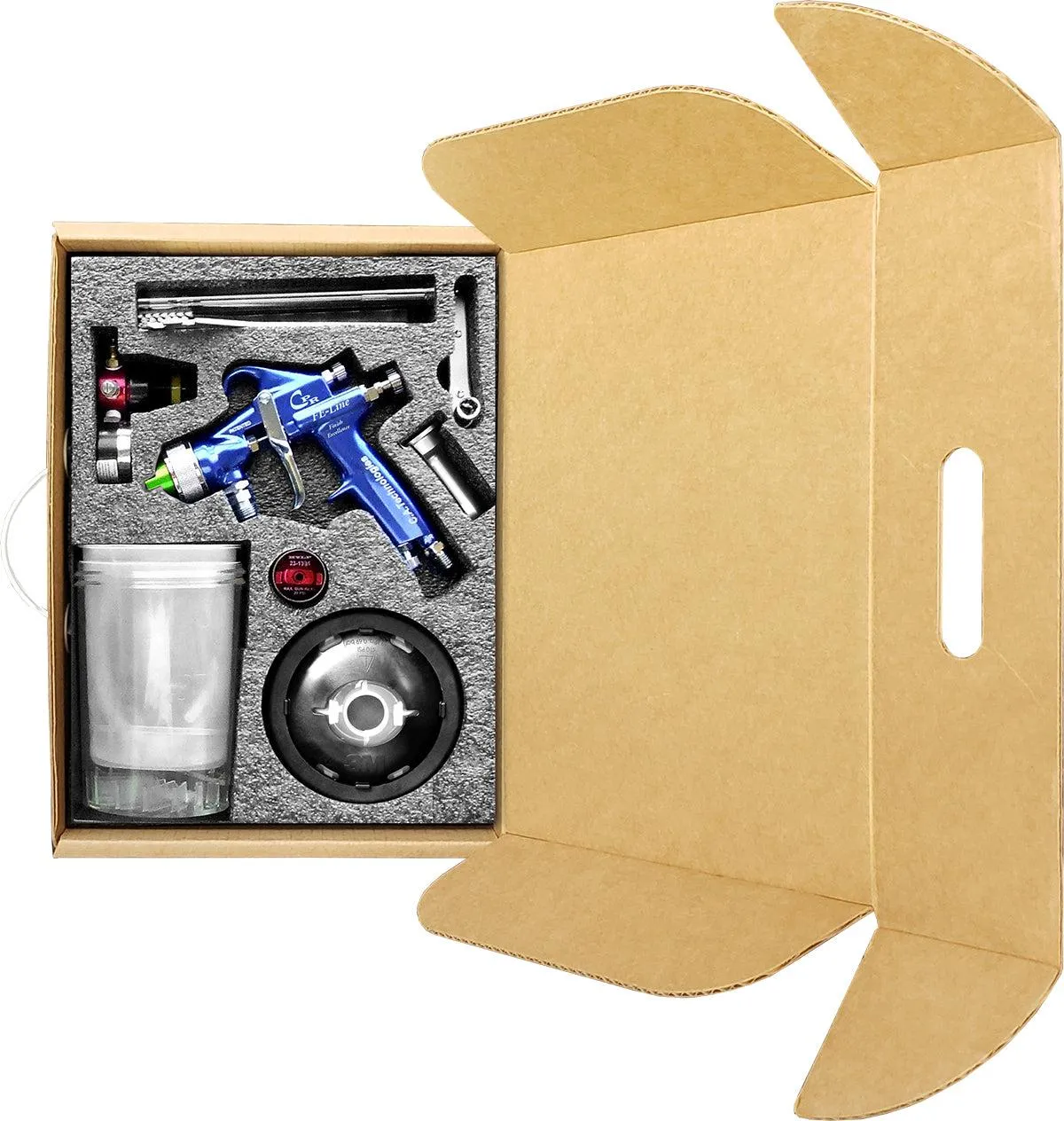C.A Technologies CPR-FE (Finish Excellence) Compact Pressure Feed Spray Gun - CAT Pack w/ 1 QT 3M PPS Cup