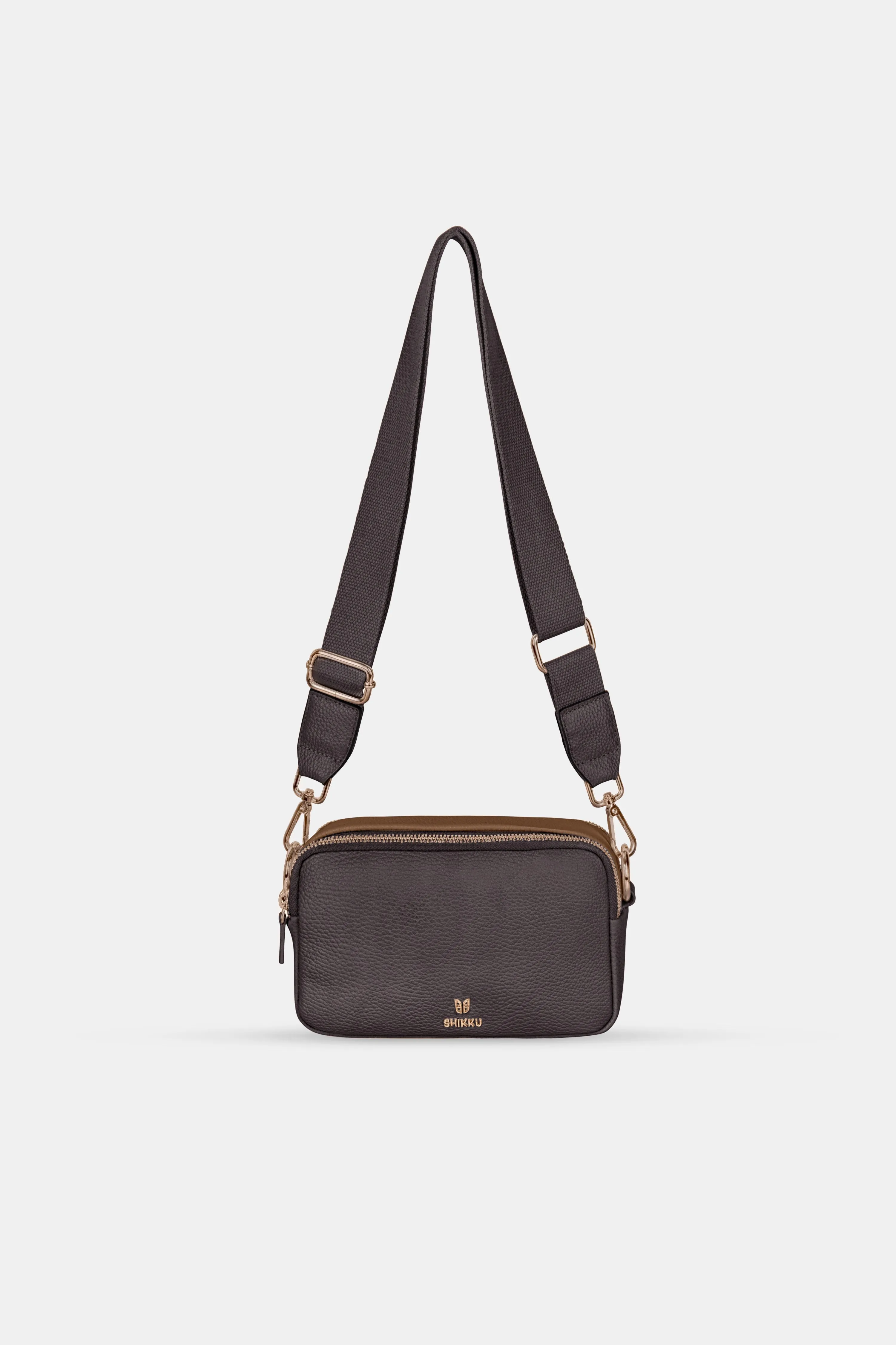 Camera Leather Bag - Brown Cappuccino