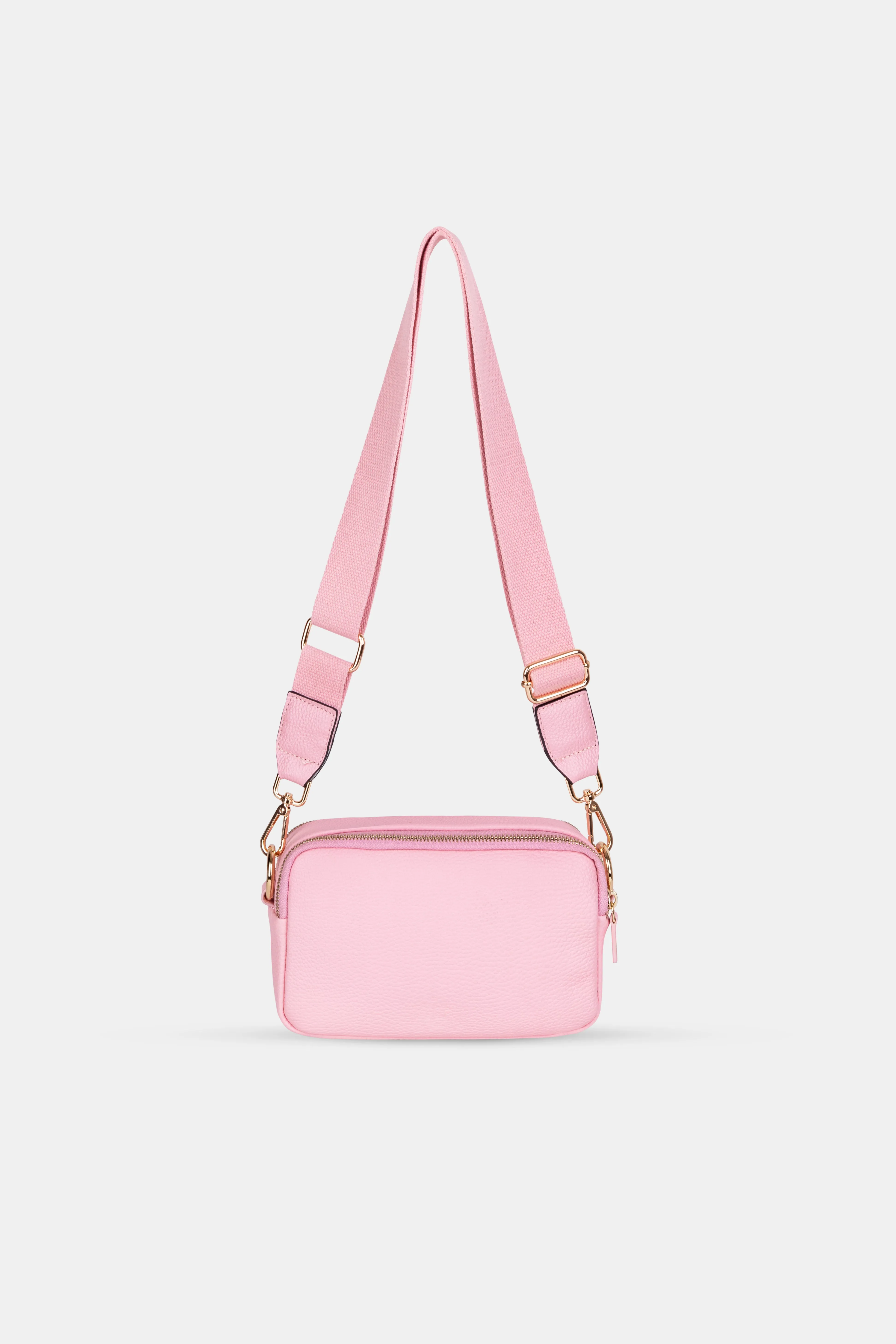 Camera Leather Bag - Rose Pink